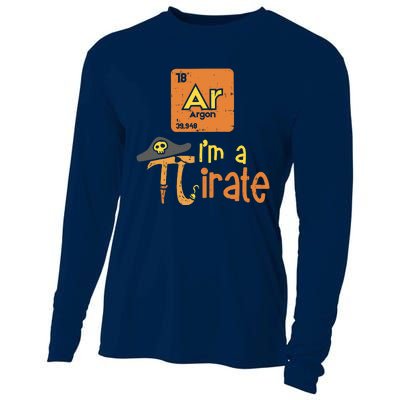 Funny Im A Pirate Pi Day Argon Ar Chemistry Math Boy Cooling Performance Long Sleeve Crew