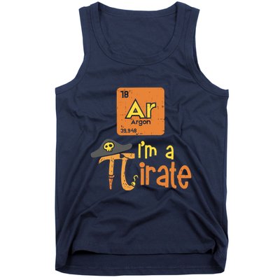 Funny Im A Pirate Pi Day Argon Ar Chemistry Math Boy Tank Top