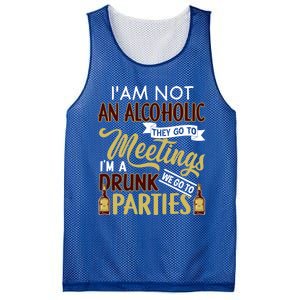 Funny I Am Not An Alcoholic Im A Drunk Parties Cute Gift Mesh Reversible Basketball Jersey Tank