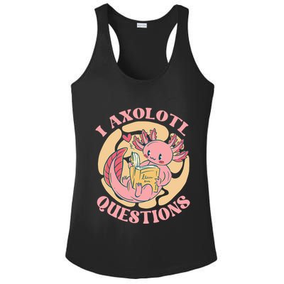 Funny I Axolotl Questions Cute Axolotl Girl Ladies PosiCharge Competitor Racerback Tank