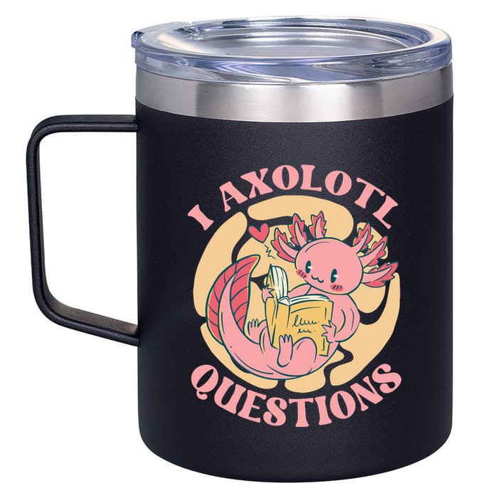 Funny I Axolotl Questions Cute Axolotl Girl 12oz Stainless Steel Coffee Mug