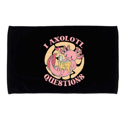 Funny I Axolotl Questions Cute Axolotl Girl Microfiber Hand Towel