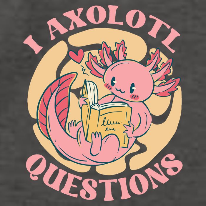 Funny I Axolotl Questions Cute Axolotl Girl Vector Backpack