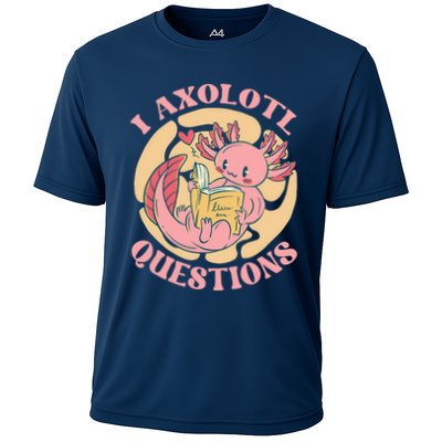 Funny I Axolotl Questions Cute Axolotl Girl Performance Shirt
