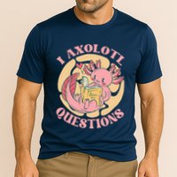 Funny I Axolotl Questions Cute Axolotl Girl Cooling Performance Crew T-Shirt