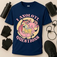 Funny I Axolotl Questions Cute Axolotl Girl Cooling Performance Crew T-Shirt