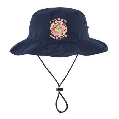 Funny I Axolotl Questions Cute Axolotl Girl Bucket Hat