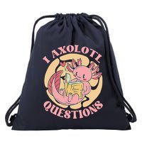 Funny I Axolotl Questions Cute Axolotl Girl Drawstring Bag