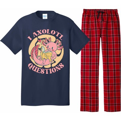 Funny I Axolotl Questions Cute Axolotl Girl Pajama Set