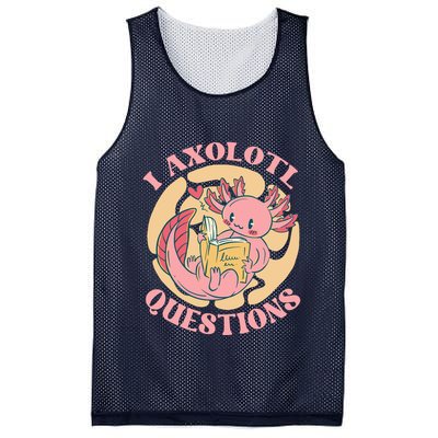 Funny I Axolotl Questions Cute Axolotl Girl Mesh Reversible Basketball Jersey Tank