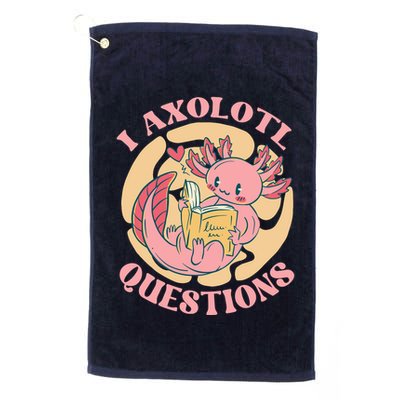 Funny I Axolotl Questions Cute Axolotl Girl Golf Towel