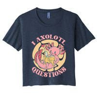 Funny I Axolotl Questions Cute Axolotl Girl Crop Top