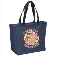 Funny I Axolotl Questions Cute Axolotl Girl Zip Tote Bag