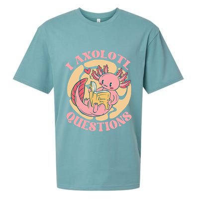 Funny I Axolotl Questions Cute Axolotl Girl Sueded Cloud Jersey T-Shirt