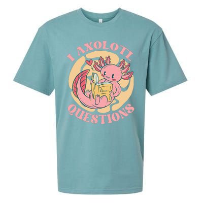 Funny I Axolotl Questions Cute Axolotl Girl Sueded Cloud Jersey T-Shirt