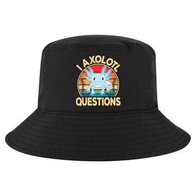 Funny I Axolotl Questions Cute Kawaii Blue Axolotl Retro Cool Comfort Performance Bucket Hat