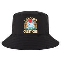 Funny I Axolotl Questions Cute Kawaii Blue Axolotl Retro Cool Comfort Performance Bucket Hat