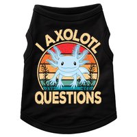 Funny I Axolotl Questions Cute Kawaii Blue Axolotl Retro Doggie Tank