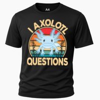 Funny I Axolotl Questions Cute Kawaii Blue Axolotl Retro Cooling Performance Crew T-Shirt