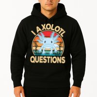 Funny I Axolotl Questions Cute Kawaii Blue Axolotl Retro Hoodie