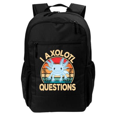 Funny I Axolotl Questions Cute Kawaii Blue Axolotl Retro Backpack