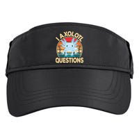 Funny I Axolotl Questions Cute Kawaii Blue Axolotl Retro Adult Drive Performance Visor