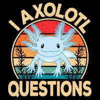 Funny I Axolotl Questions Cute Kawaii Blue Axolotl Retro 16 in Basic Backpack