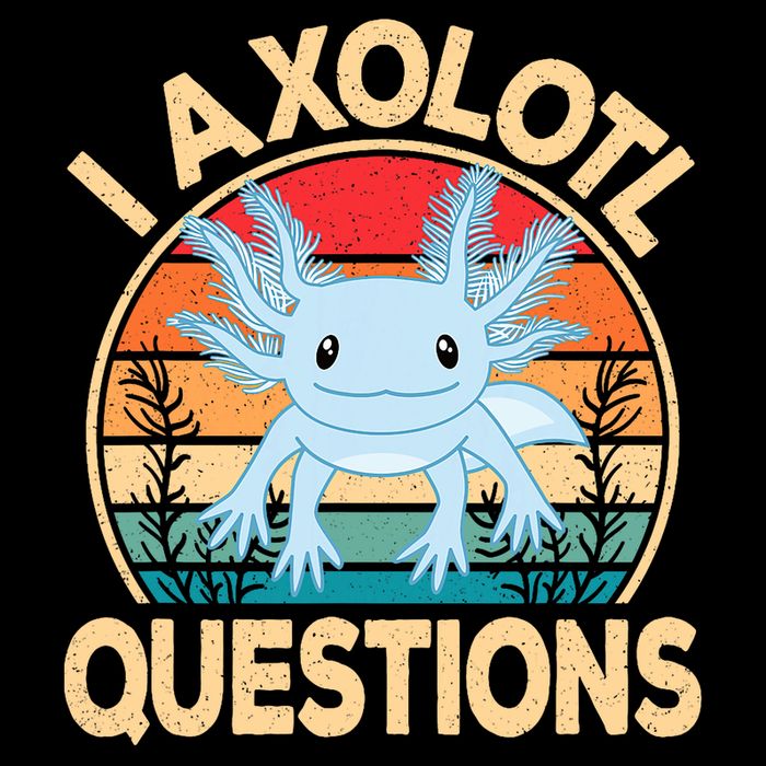 Funny I Axolotl Questions Cute Kawaii Blue Axolotl Retro 16 in Basic Backpack