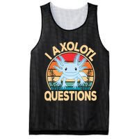 Funny I Axolotl Questions Cute Kawaii Blue Axolotl Retro Mesh Reversible Basketball Jersey Tank