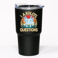 Funny I Axolotl Questions Cute Kawaii Blue Axolotl Retro Tumbler