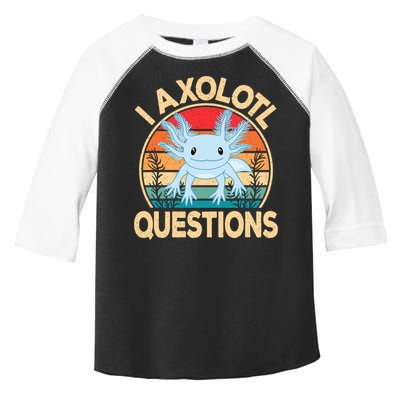 Funny I Axolotl Questions Cute Kawaii Blue Axolotl Retro Toddler Fine Jersey T-Shirt