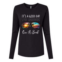 Funny Its A Good Day To Drink On A Boat Color Boating Womens Cotton Relaxed Long Sleeve T-Shirt