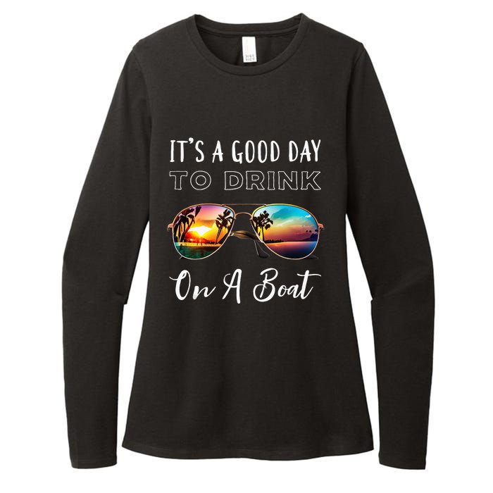 Funny Its A Good Day To Drink On A Boat Color Boating Womens CVC Long Sleeve Shirt