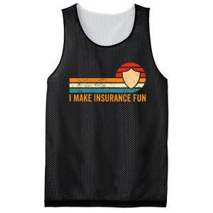 Funny Insurance Agent Broker I Make Insurance Fun Mesh Reversible Basketball Jersey Tank