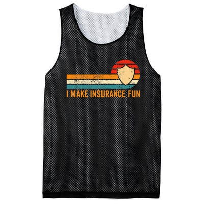 Funny Insurance Agent Broker I Make Insurance Fun Mesh Reversible Basketball Jersey Tank