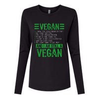 Funny I Am Still A Vegan Vegetarian Healthy Love Haters Womens Cotton Relaxed Long Sleeve T-Shirt