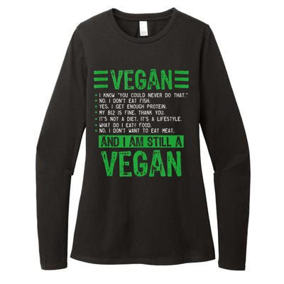 Funny I Am Still A Vegan Vegetarian Healthy Love Haters Womens CVC Long Sleeve Shirt