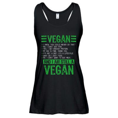 Funny I Am Still A Vegan Vegetarian Healthy Love Haters Ladies Essential Flowy Tank