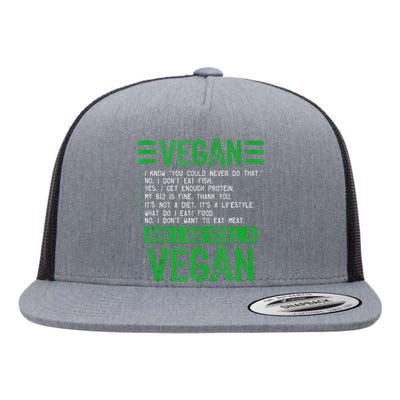 Funny I Am Still A Vegan Vegetarian Healthy Love Haters Flat Bill Trucker Hat