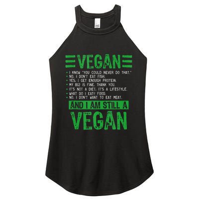 Funny I Am Still A Vegan Vegetarian Healthy Love Haters Women's Perfect Tri Rocker Tank