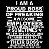 Funny I Am A Proud Boss Of Freaking Awesome Employees Boss Wool Snapback Cap