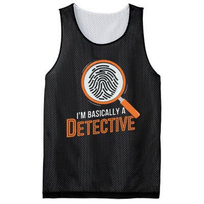 Funny IM Basically A Detective Mesh Reversible Basketball Jersey Tank