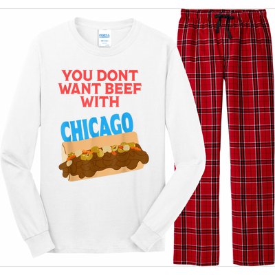 Funny Italian Beef Pride You Don't Want Beef With Chicago Long Sleeve Pajama Set