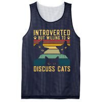 Funny Introverted But Willing To Discuss Cats Cat Owner Mesh Reversible Basketball Jersey Tank