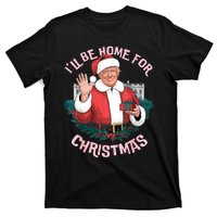 Funny Ill Be Home For Christmas Santa Trump Political T-Shirt