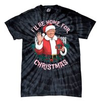 Funny Ill Be Home For Christmas Santa Trump Political Tie-Dye T-Shirt