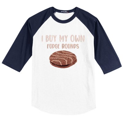 Funny I Buy My Own Fudge Rounds Vintage Fudge Rounds Baseball Sleeve Shirt