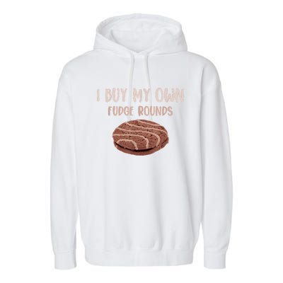 Funny I Buy My Own Fudge Rounds Vintage Fudge Rounds Garment-Dyed Fleece Hoodie