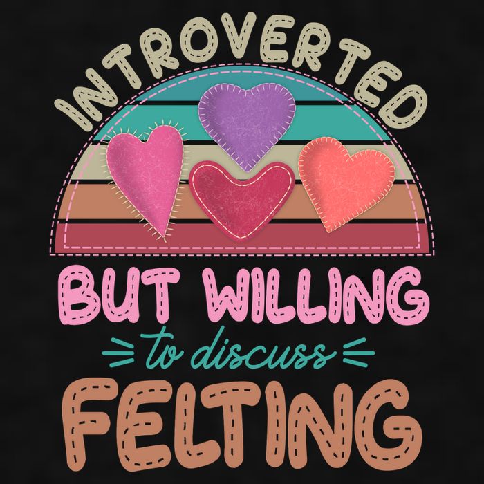 Funny Introverted But Willing To Discuss Felting Ladies PosiCharge Tri-Blend Wicking Tank