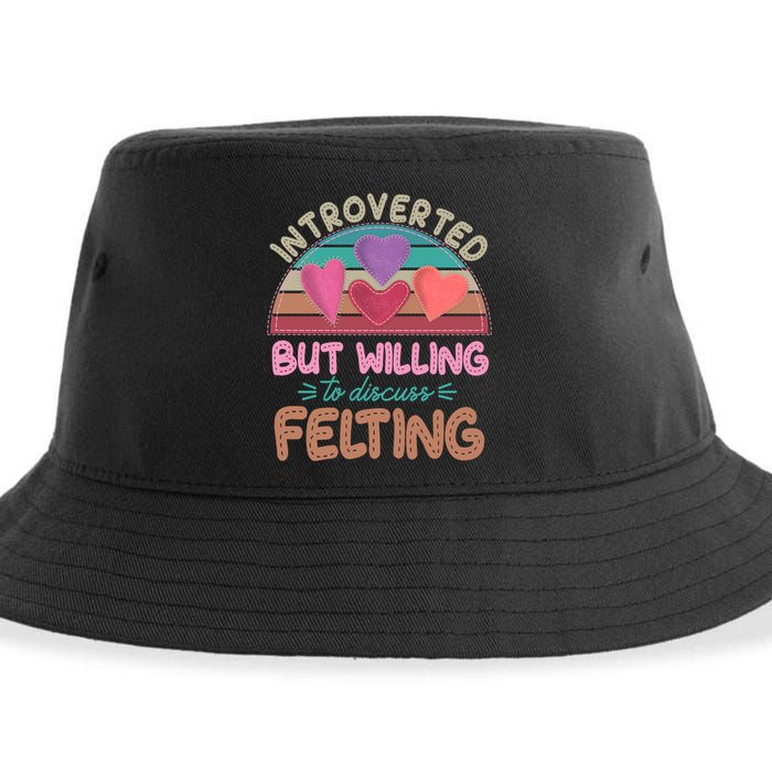 Funny Introverted But Willing To Discuss Felting Sustainable Bucket Hat